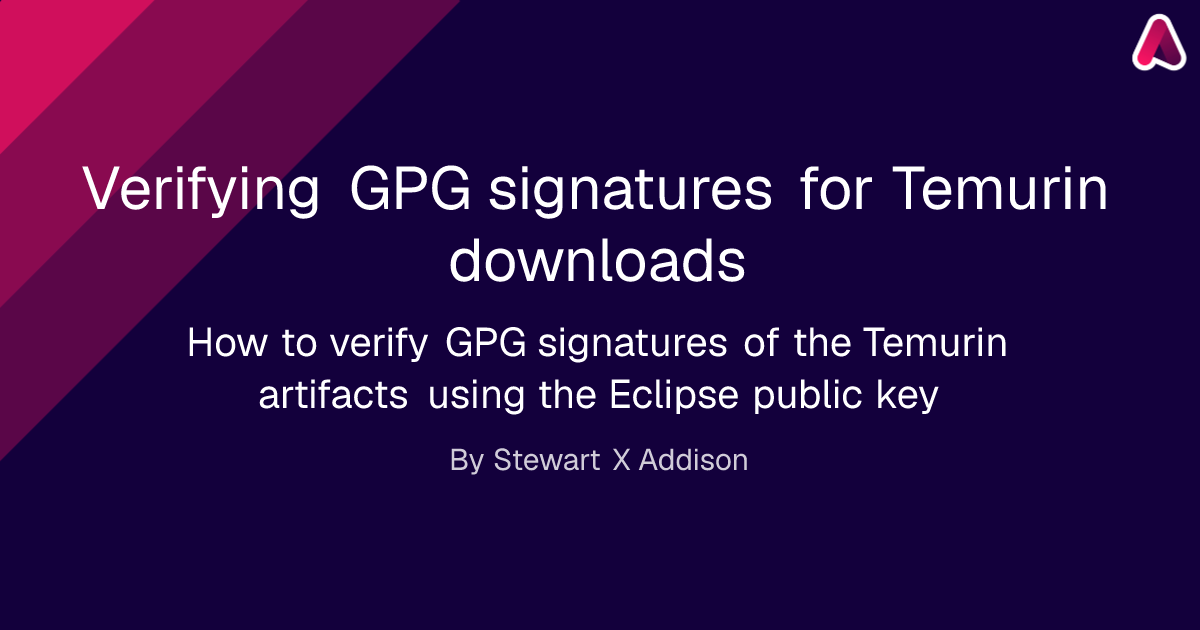 Verifying GPG signatures for Temurin downloads